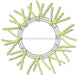 15" Wire Oad-Pencil Work Wreath X18 Ties, Lime Green XX750437 - DecoExchange
