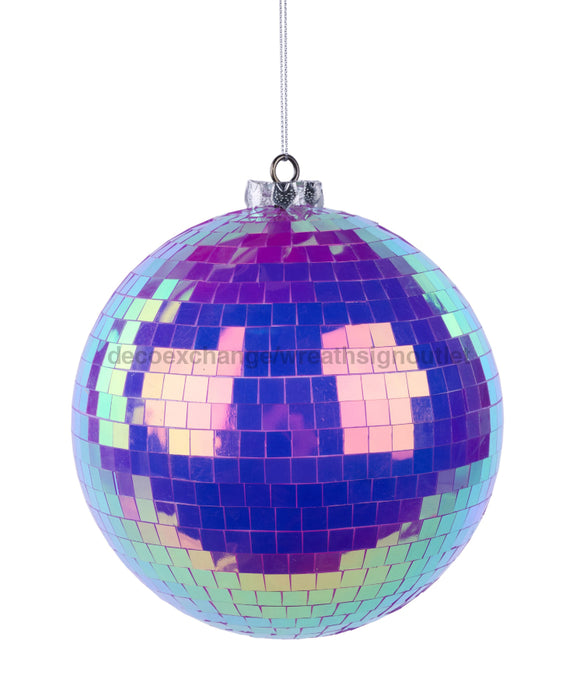 150Mm Irid Mirror Ball Ornament Lavender XJ718013 Attachment
