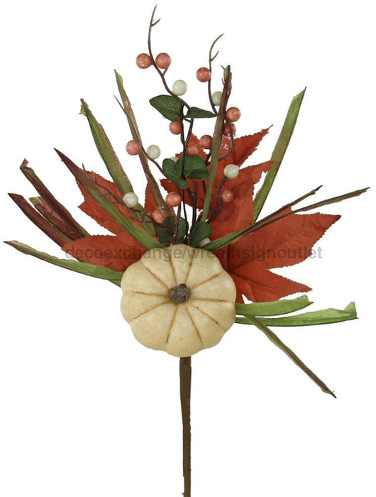 15’L Pumpkin/Berry/Leaf/Grass Pick Dusty Rose/Ivory/Moss Ha156539 Greenery