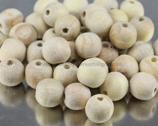 15Mm White Eucalyptus Wood Beads Natural 50G/Bg Md056318 Base