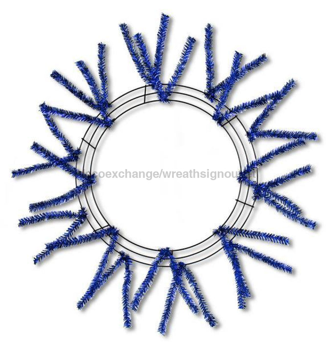 15"WIRE,25"OAD-PENCIL WORK WREATH 18 TIES M ROY BLUE XX751125 - DecoExchange