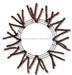 15"Wire,25"Oad-Pencil Work Wreath 18 Ties, Met Choc XX751140 - DecoExchange