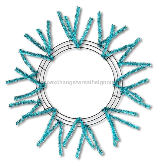 15"Wire,25"Oad-Pencil Work Wreath 18 Ties, Met Turq XX751130 - DecoExchange