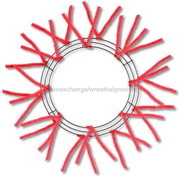 15’Wire 25’Oad - Pencil Work Wreath X18 Ties Red Xx750424 Wreath Frame
