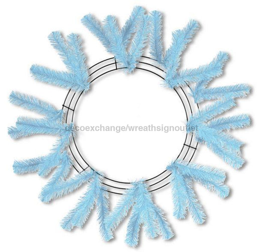 15"Wire, 25"Oad Work Wreath X18 Ties, Sky Blue XX748869 - DecoExchange