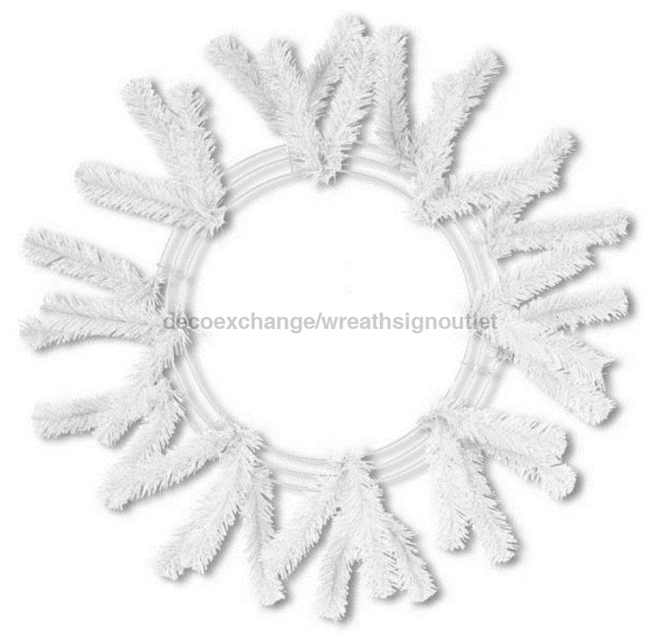 15"Wire, 25"Oad Work Wreath X18 Ties, White XX748827 - DecoExchange
