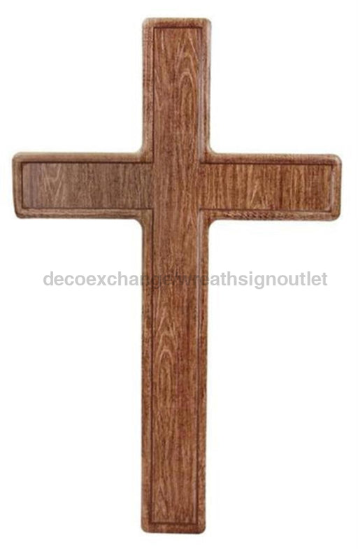 16’Hx10’L Metal Wood Look Cross Sign Brown Md109804 Attachment