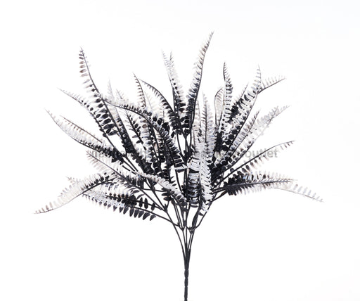 16’’L Fern Bush Black/White HH760450 Greenery