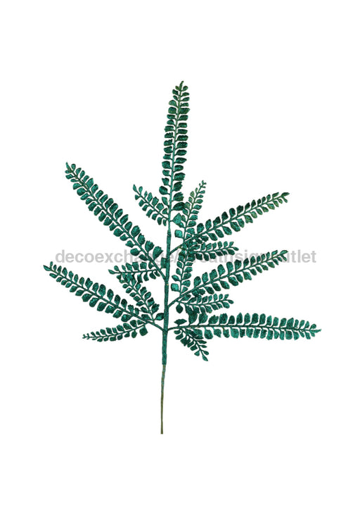 16"L Glitter Fern Spray X6 Laser Silver XS236426
