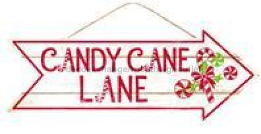 16"L X 6.5"H CANDY CANE LANE White/Red/Green AP8244 - DecoExchange