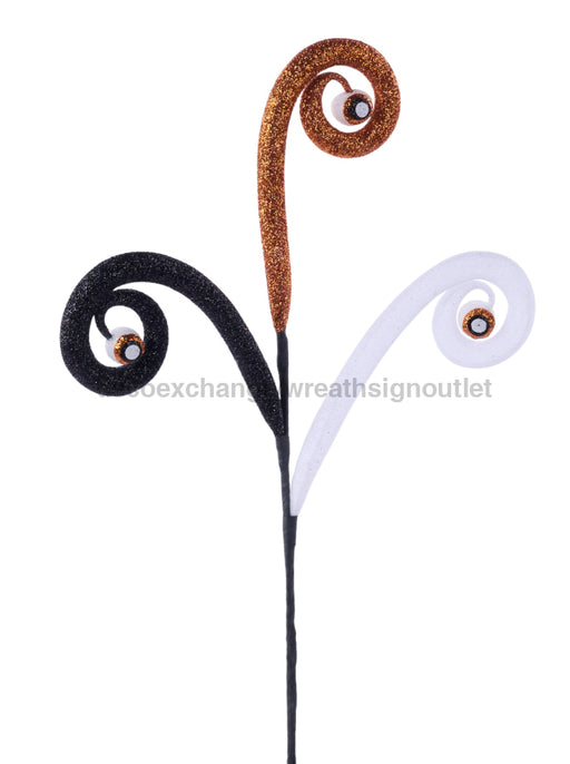 17.5’’L Glttr Tubing Coil/Eyeball Pick Black/Orange/White HH1398K4 Pick