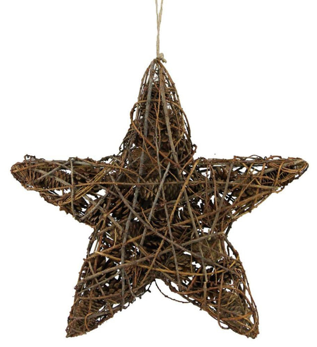18’Dia Pine Twig/Pinecone Woven Star Natural Tt8184 Base