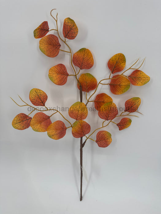 18in Spray Fall Mix silk screen Silver Dollars 30755 Greenery