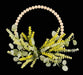18Wx16H Bead Spike/Flower Half Wreath Tt Yellow/White Fr673829 Base