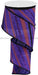 2.5"X10Yd Multi Diagonal Stripes/Royal Purple/Black/Orange RGB130223 - DecoExchange