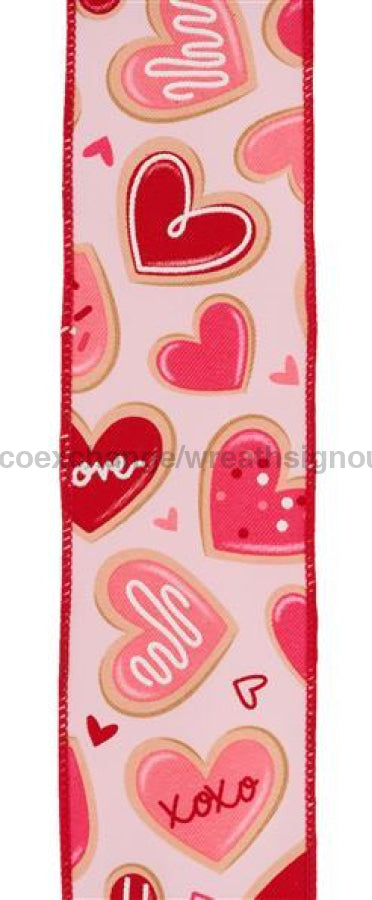 2.5X10Yd Valentine Cookies Pale Pink/Multi Rgf117415 Ribbon