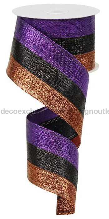2.5X10Yd 3-In-1 Metallic Ribbon Purple/Black/Copper Rg015377K