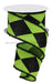 2.5"X10Yd Bold Harlequin/Royal/Tinsel Lime Green/Black RG0841633 - DecoExchange