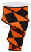 2.5"X10Yd Bold Harlequin/Royal/Tinsel Orange/Black RG0841620 - DecoExchange