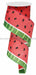 2.5’X10Yd Bold Watermelon Pink/Green/White Rg0122127 Ribbon