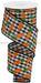 2.5"X10Yd Carrots On Gingham Check Black/White/Orange/Green RGA1591X6 - DecoExchange