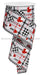 2.5’’X10Yd Check Heart/Plaid Heart/Stripe White/Red/Black RGA8799 Ribbon