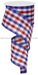 2.5"X10Yd Check Red/White/Blue RG01055 - DecoExchange