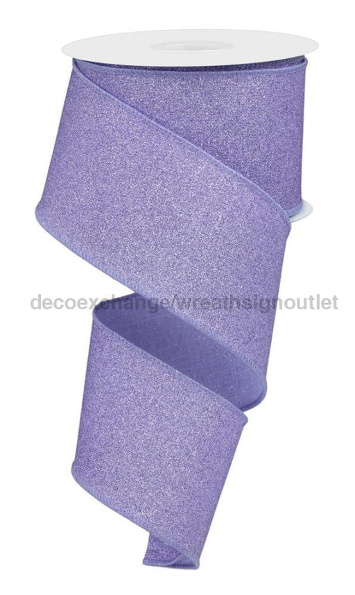 2.5’’X10Yd Fine Glitter On Royal Lavender RGE138113 Ribbon