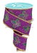 2.5’’X10Yd Fleur De Lis/Tinsel Purple/Mardi Gras Rgc801523 Ribbon
