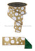 2.5’’X10Yd Giant Multi Polka Dots/Fused White/Gold/Emerald LX323906 Ribbon