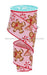 2.5’X10Yd Gingerbread Light Pink/Red/Brown Rgf140615 Ribbon