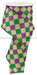 2.5’X10Yd Glitter Diamond Check/Met Ant Gold/Mardi Gras Rge190132 Ribbon