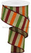 2.5"X10Yd Horizontal Stripe On Royal Beige/Dk Moss/Burg/Orange RGA123701 - DecoExchange®