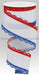 2.5’’X10Yd Lace Edge Faux Burlap Red/White/Blue RGA1542A1 ribbon