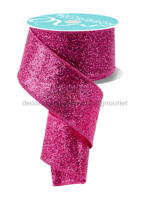 2.5’’X10Yd Laser Glitter Fuchsia RGF153307 Ribbon