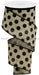 2.5"X10Yd Medium Polka Dot Royal Burlap Beige/Black RG0162801 - DecoExchange