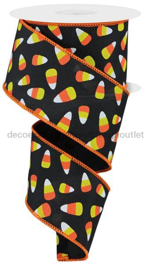 2.5X10Yd Mini Candy Corn Black/Wht/Ylw/Org Rgc199802 Ribbon