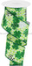 2.5’’X10Yd Patterned Shamrocks Lim/Wht/Grn/Emrld/Wht/Blk RGC1883 Ribbon