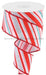 2.5’X10Yd Peppermint Stripes Lt Pink/Red/Ice Blue Rgc161115 Ribbon