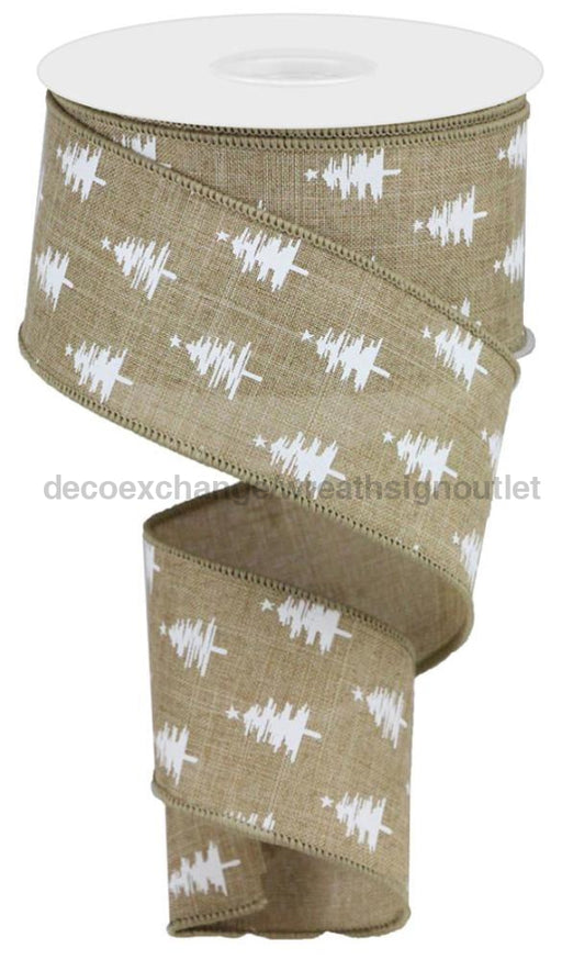 2.5’X10Yd Pine Trees On Royal Lt Beige/White Rga137201