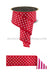 2.5’’X10Yd Polka Dot/Stripe/Fused Red/White/Hot Pink Lx3065Y9 Ribbon