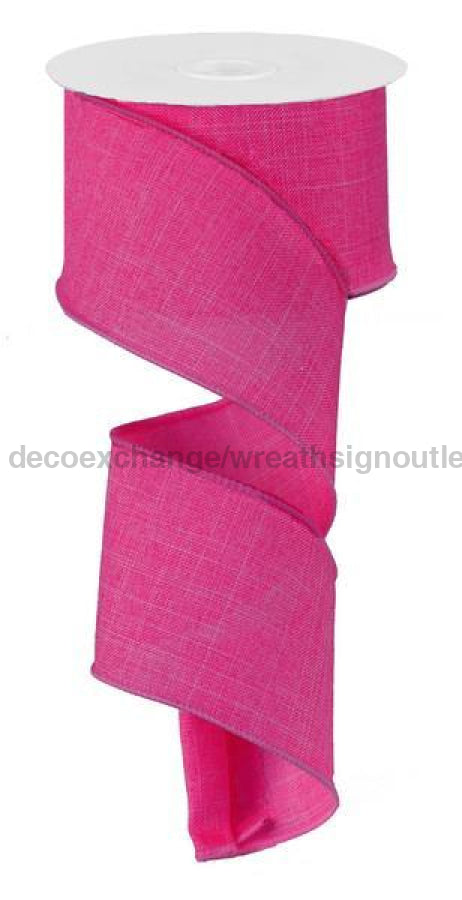 2.5"X10Yd Royal Burlap Fuchsia RG127907 - DecoExchange