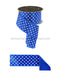 2.5’’X10Yd Small Polka Dot/Fused Royal Blue/White Lx303125 Ribbon