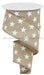 2.5’’X10Yd Stars On Royal Lt Beige/White RGA1116N2 Ribbon