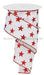 2.5"X10YD STARS ON ROYAL White / Red RGA1110F4 - DecoExchange