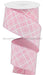 2.5’X10Yd Thick/Thin Diagonal Check Lt Pink/White Rga150615 Ribbon