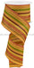 2.5’X10Yd Vertical Stripe Dk Mstd/Moss/Brwn/Orng Rge182257 Ribbon