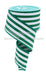 2.5’’X10Yd Vertical Stripe Emerald/White RGC156306 Ribbon