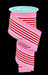 2.5’X10Yd Vertical Strpe/Polka Dot Edge White/Red/Pink Rgf1301A2 Ribbon