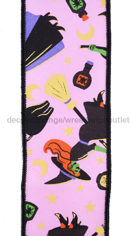 2.5’’X10Yd Vintage Witch Pink/Multi RGF198022 Ribbon